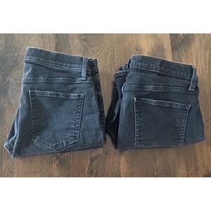 Gap Jeans Bundle Set 31 12 Black Mid Rise Stretch Denim Pants Classic Minimalist